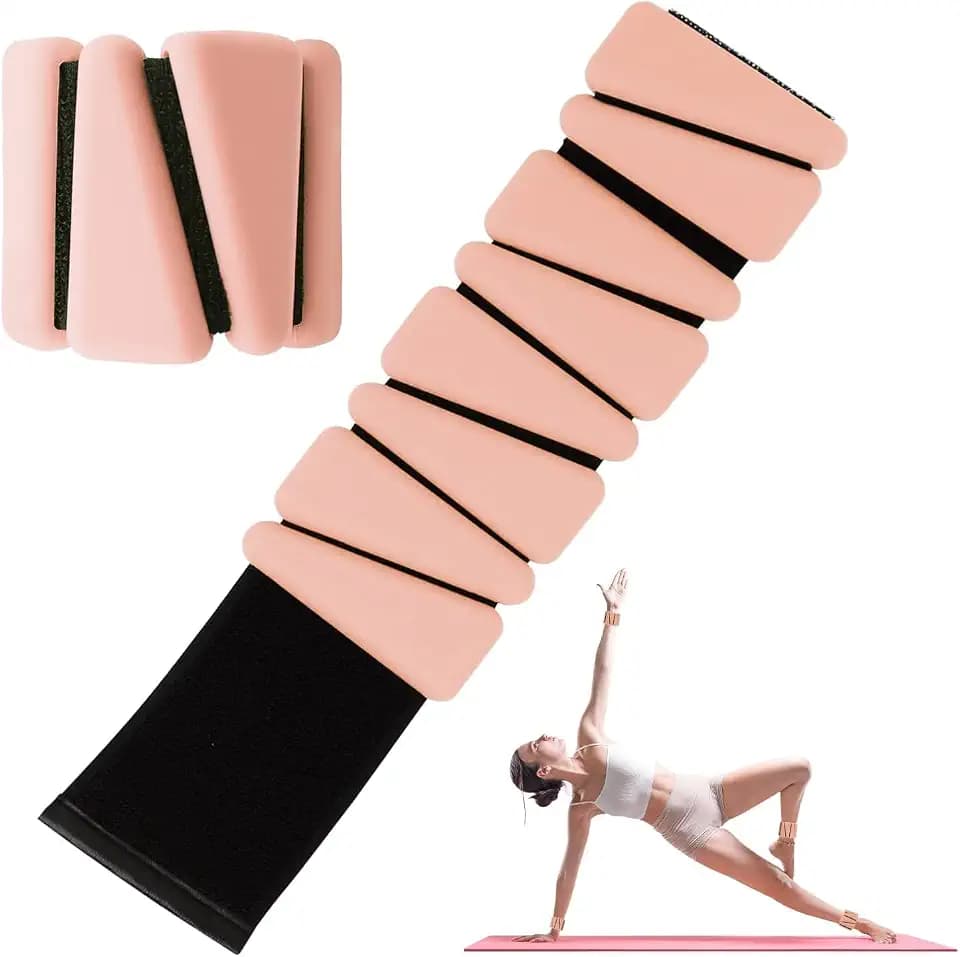 Handgelenkgewichte 2er Set, verstellbare Silikon-Workout-Gewichte für Frauen und Männer, tragbare Knöchel-/Handgelenkgewichte geeignet für Yoga, Tanz, Pilates, Poolübungen und Joggen, 0,9 kg