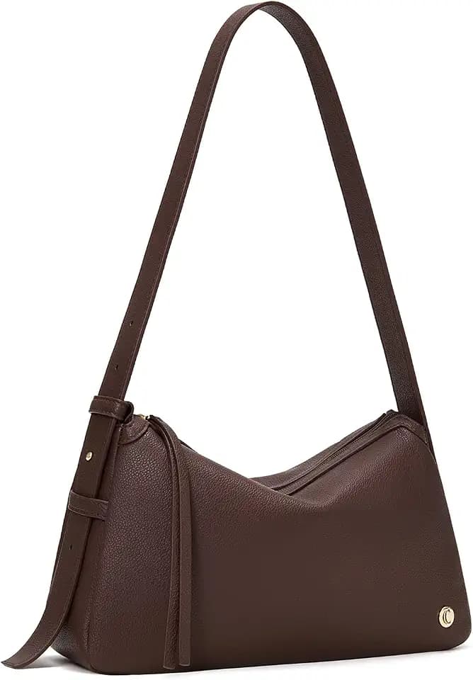 CLUCI Shoulder Bag for Women, Brown Purses and Handbag, Soft Hobo Bag