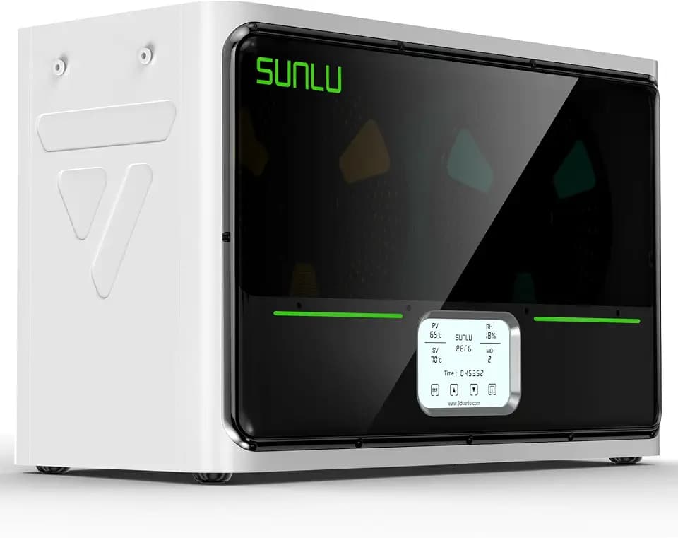 SUNLU Filament Trockner Box S4, 2026 Neue Generation 3D Drucker Filament Dryer, Große Kapazität Filament Trockenbox,Auto Feuchtigkeitsregelung, Schnelle Heizung, Temperaturausgleich, Weiß