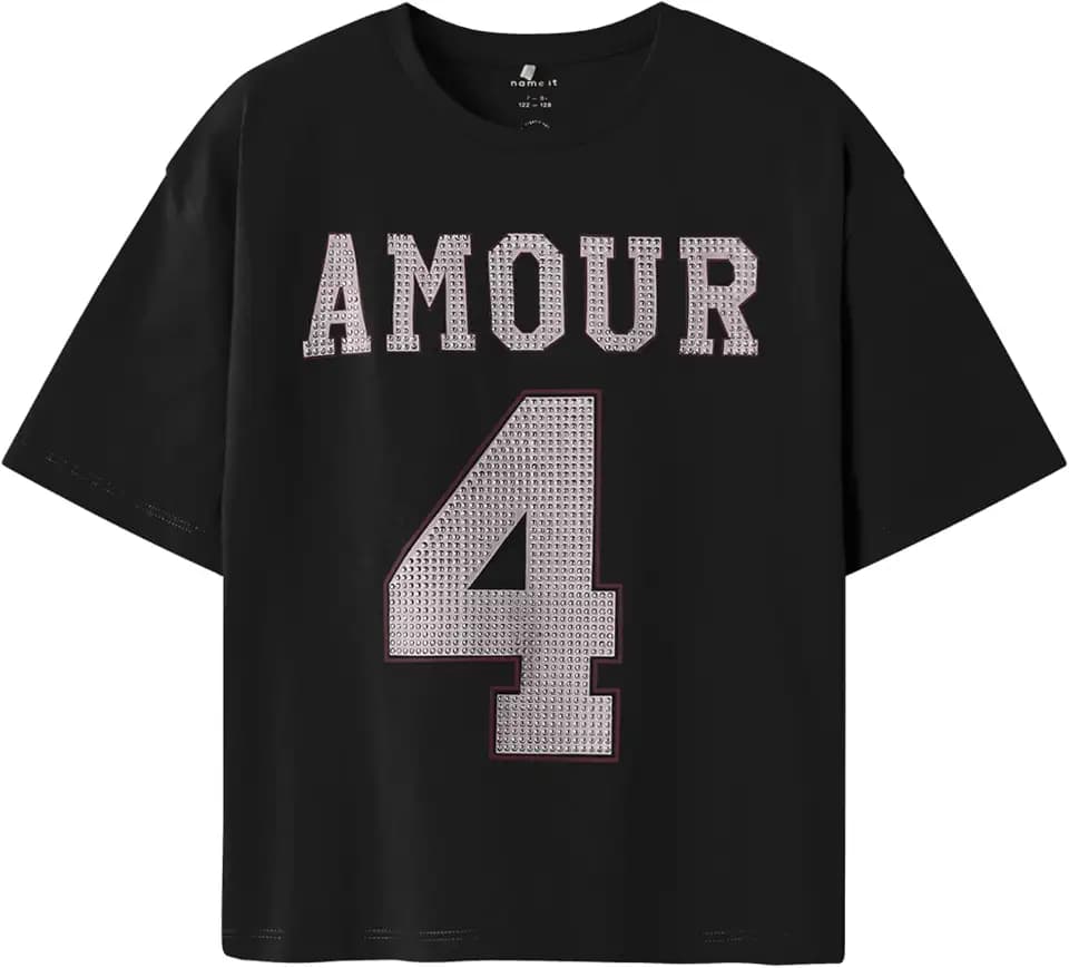 Name IT Mädchen Name It Girl T-Shirt Bio-Baumwoll Nkfsangy Ss RLX Top (1er Pack)