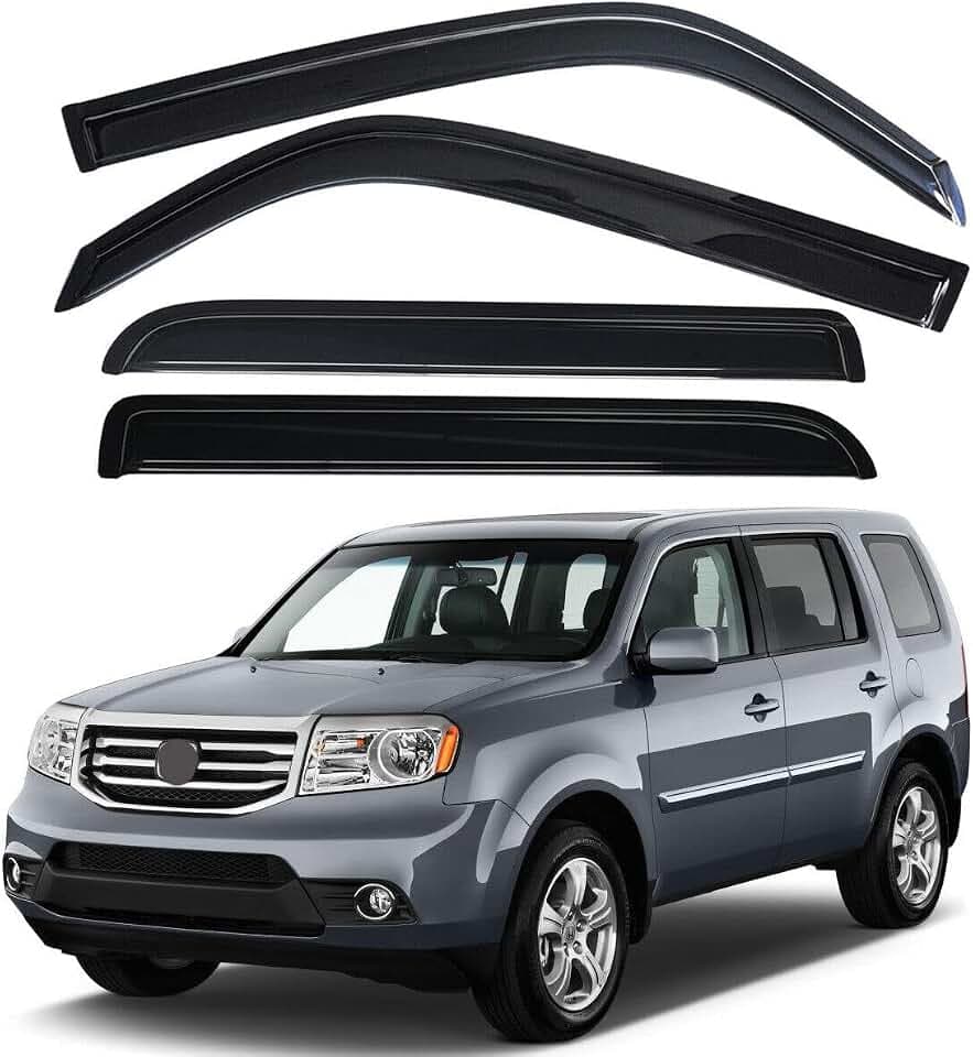 4pcs Out-Channel Window Deflectors Rain Guards for Honda Pilot 09-15 94084