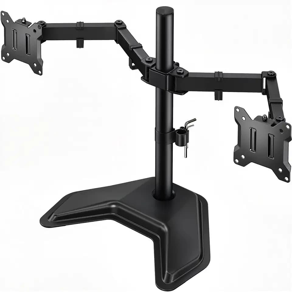monTEK Freestanding Dual Monitor Stand for 17-32" Screens, 22 lbs Each