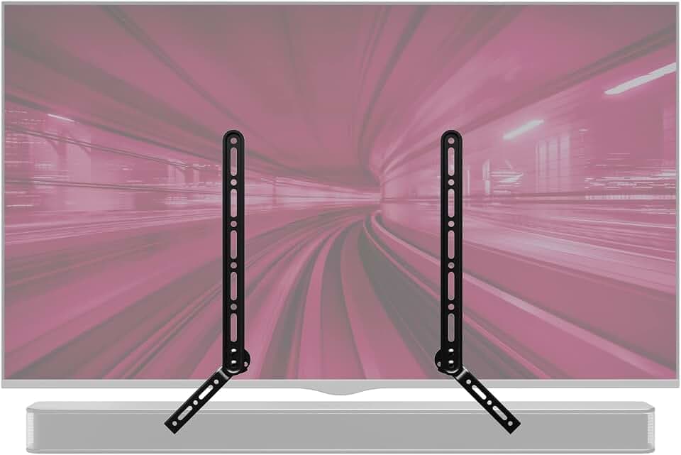 PUTORSEN Soundbar Halterung Universal für die Montage unter TV, für 23-65 Zoll TV, für die meisten Soundbars bis zu 15kg, Einfache Montage, schwarz