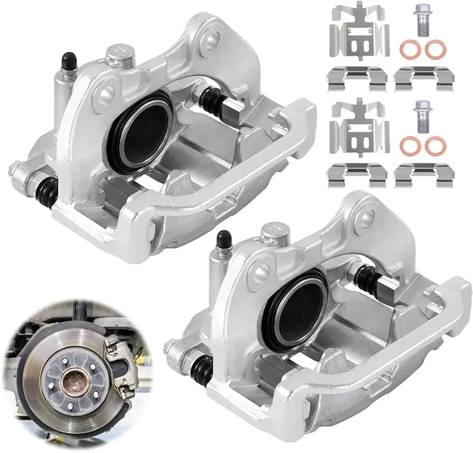 Rear Disc Brake Calipers with Brackets Pair FIT 2000-2007 Chevrolet Silverado 1500 Tahoe Suburban FIT GMC Sierra Yukon FIT Ford F-150 18-B4764
