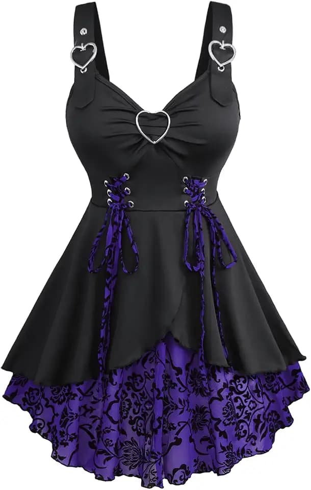 Rosegal Women's Plus Size Gothic Tank Top