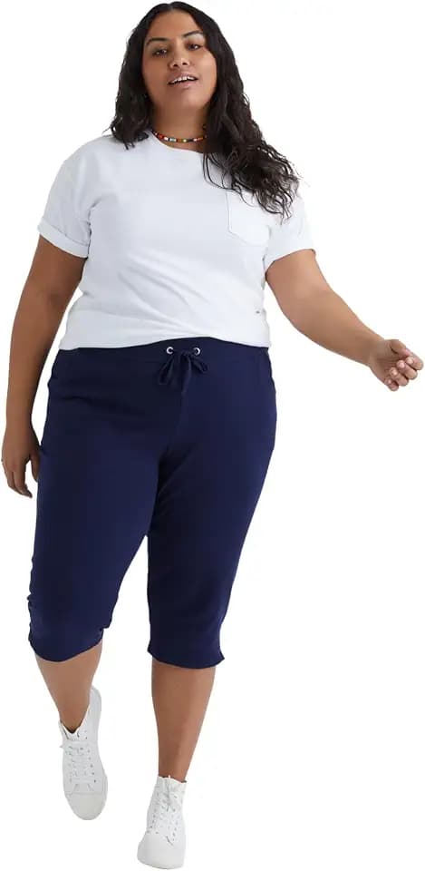 Just My Size Women's Sweatspants, French Terry Capris with Pockets, JMS Women's Capri Pocket Sweatpants