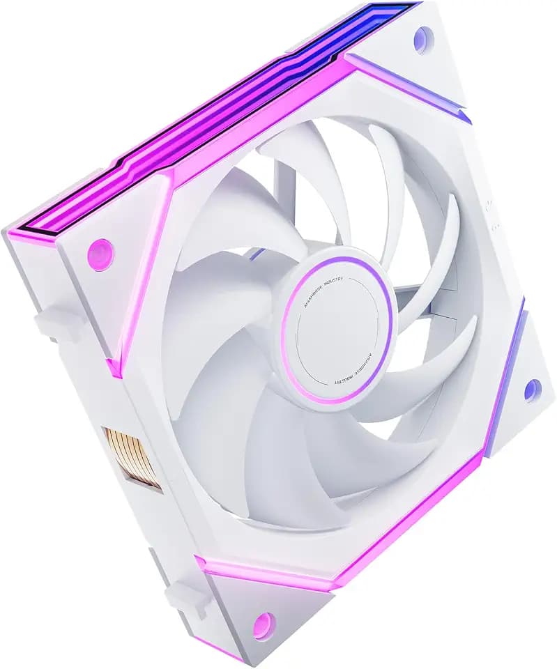 AsiaHorse Nyota Ultra 120mm PC Case Fan - Space-Inspired Design (Infinity Mirror + RGB Ring), 9 Blades 58.5 CFM, Modular Build, Ultra-Quiet Silicone Pads, PWM Control-Quiet Hydro Bearing