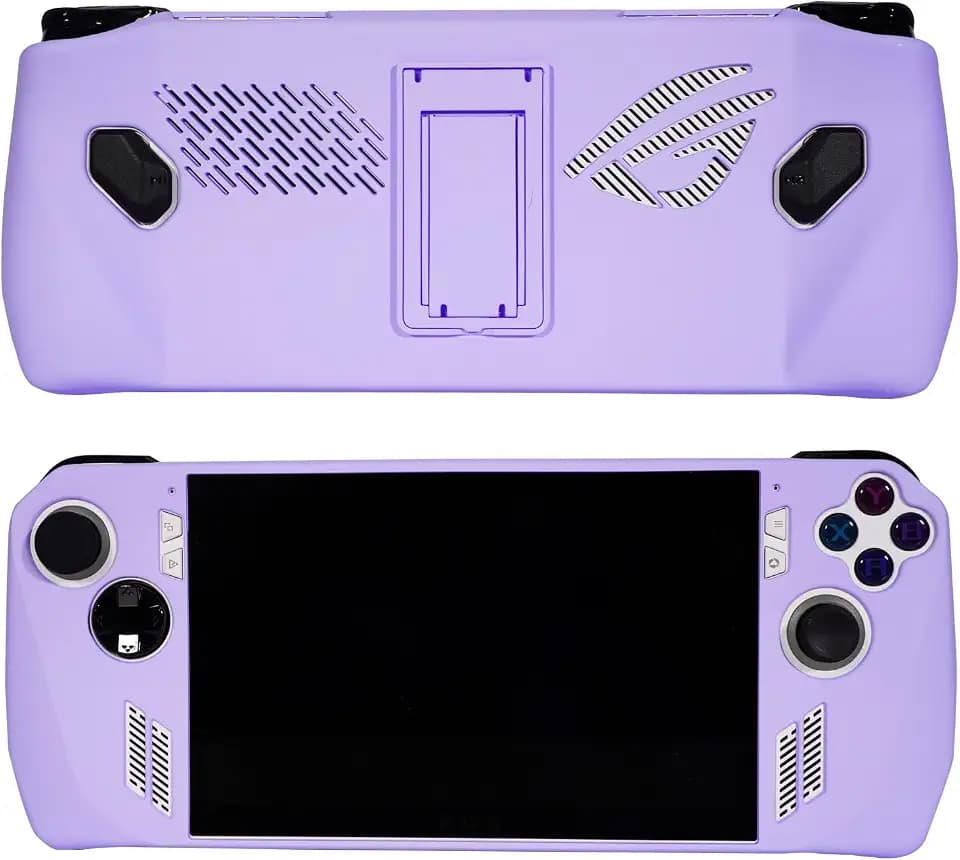 EIELST Designed for ASUS ROG ALLY 2023 Protective Case - [10 FT Military Grade Drop Protection] Cover Non-Slip Shell Case for Rog Alloy Gaming Handheld with Kickstand - Purple