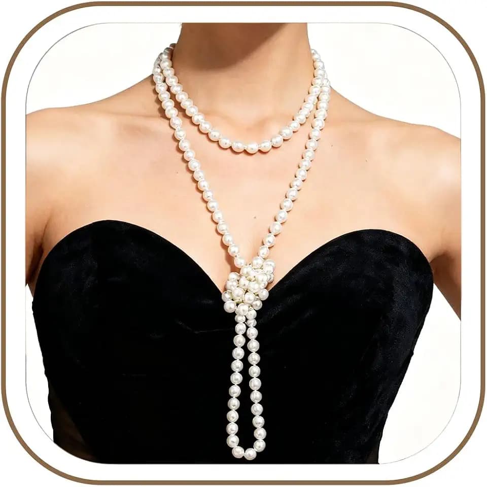 Pearl Necklace for Women 150cm (60") 8mm White