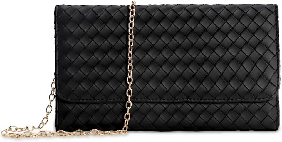 U+U Crossbody Bags for Women, Clutch Purse with Chain & Card Slots