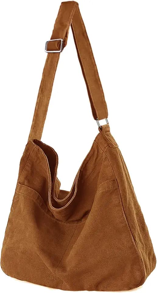 KAMEILONG Canvas Crossbody Shoulder Bag Casual Hobo Bag Travel Tote Bag Messenger Bags Cute Large Purse for Women