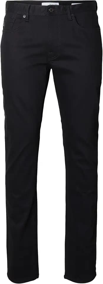 Selected Homme Herren Jeanshose Slhslim-Leon 24001 Black St Jeans W Noos