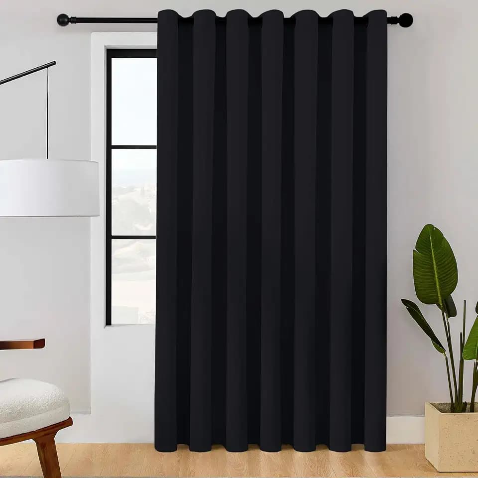 ChrisDowa Room Divider Curtains 108 Inch Long Sliding Door Curtain 1 Panel