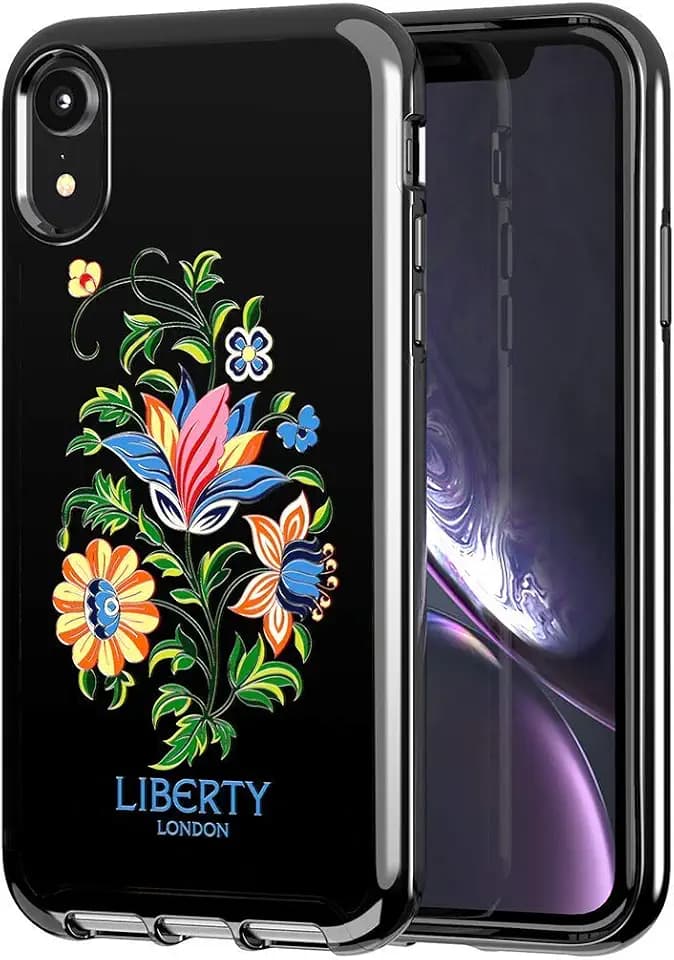 tech21 Pure Print Liberty Margot Schutzhülle für Apple iPhone XR - Schwarz