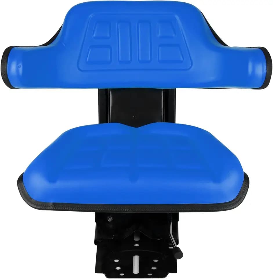 Blue Universal Adjustable Tractor Suspension Seat Fits for John Deere 1020 1530 2020 2030 2040 5210 5300, fits for Ford & New Holland 3000 3010 3300 3400 3600 3610, Shock Absorption Alloy Steel+PVC