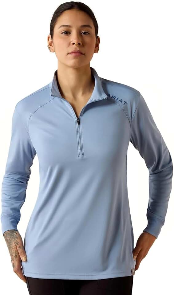 ARIAT Women's Rebar Sunblocker 1/2 Zip Long Sleeve T-Shirt