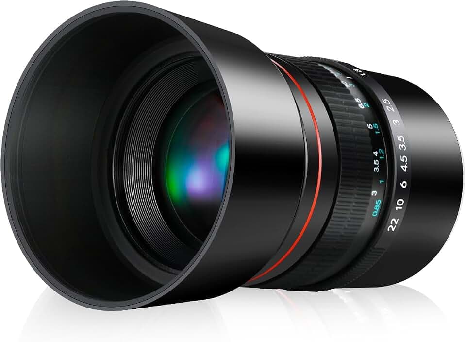 JINTU 85 mm f1.8 Portrait Objektiv Manueller Fokus MF für Sony a6600/A6500/A6200/a6100/a9 II/a7 II/a6000/ A7 IV/a7 III/ZV-E10/a7R V/a7C II/a7R IV/a7S III/a11 /a9 III Spiegellose Kamera-Objektive