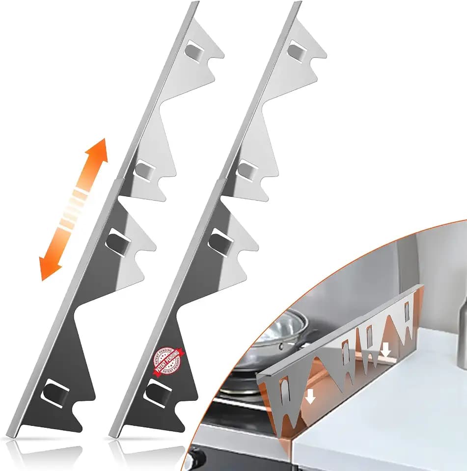 ItsNio Stove Gap Covers Stainless Steel 2PCS, Stove Gap Filler, Silver