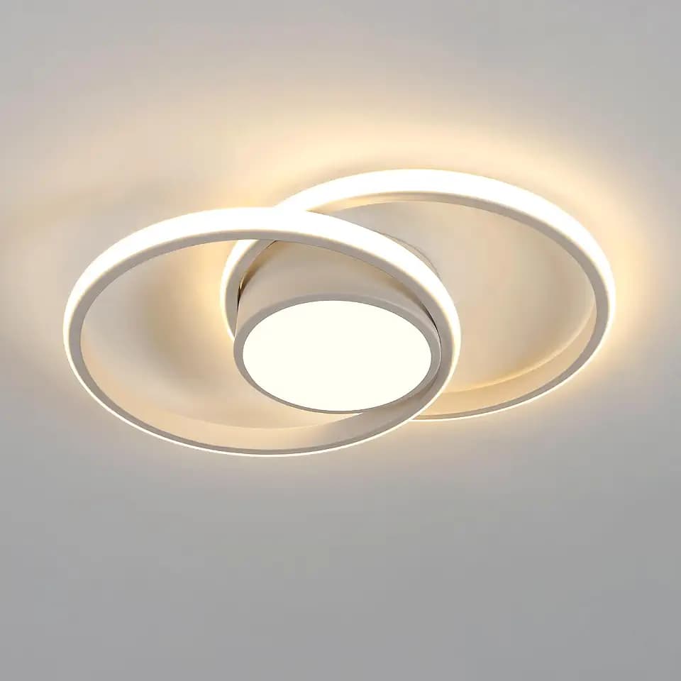 Comely LED Deckenleuchte Modern 42W, 4800LM, 3000K Warmweiß, Rundes Design Ø 40cm – Energieeffiziente Deckenlampe für Schlafzimmer, Badezimmer, Küche, Wohnzimmer & Balkon in Weiß