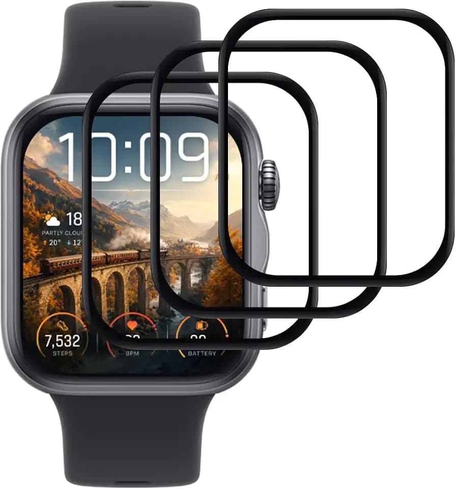 Panzer Schutz Glas für HUAWEI Watch FIT 5, 3 Stück Handy Schutzfolie[Anti-Kratzen][Sans Bulless][9H Härte] Folie