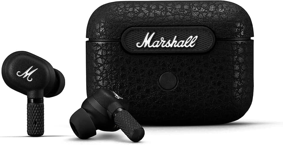 Marshall Motif True Wireless Noise Canceling Headphones, In Ear, Black