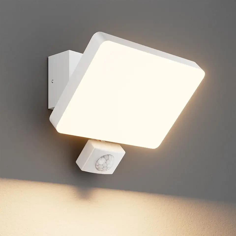 K-Bright Außen Wandleuchte mit bewegungsmelder Weiß