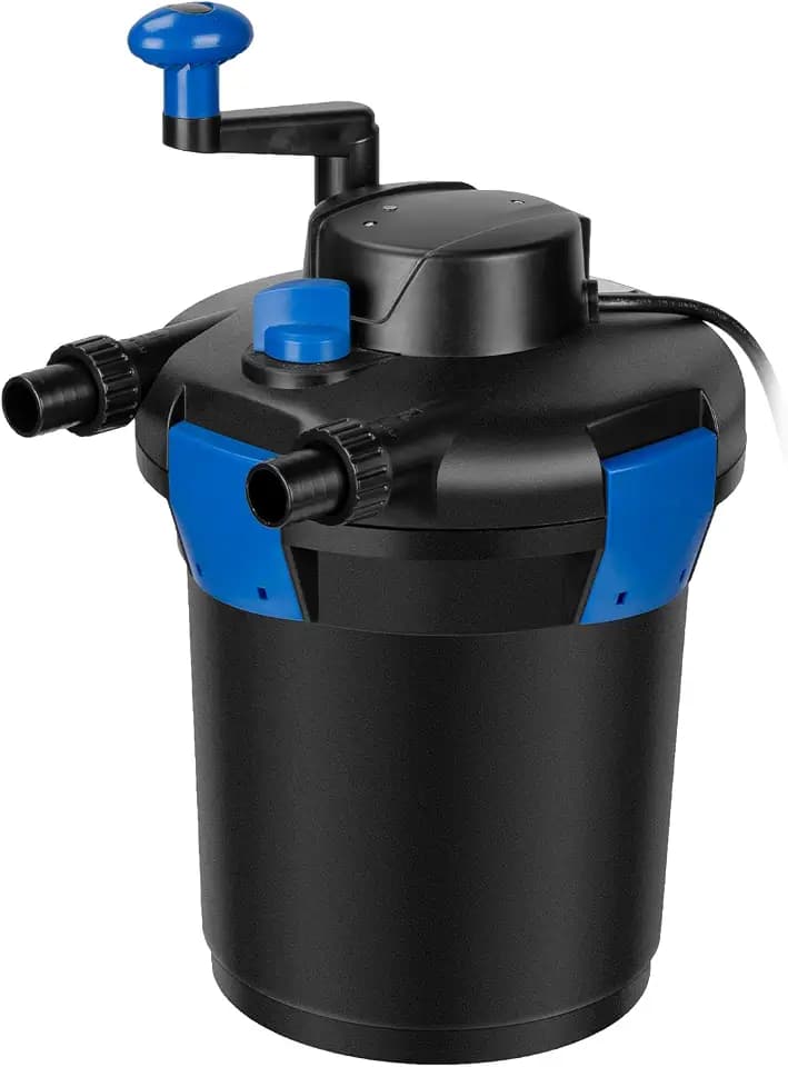 Anbull 1060GPH Bio Pressure Pond Filter with 9W Light for Outdoor Pond