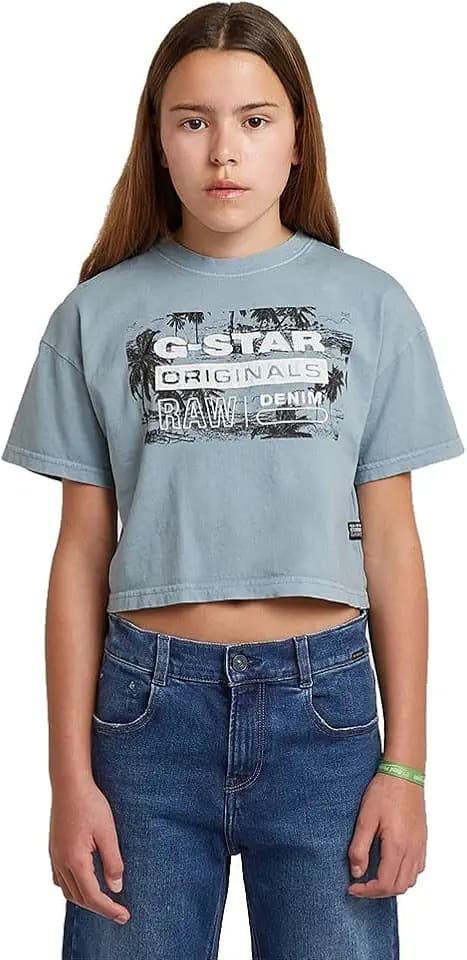 G-Star Mädchen Cropped Relaxed R T G Shirt