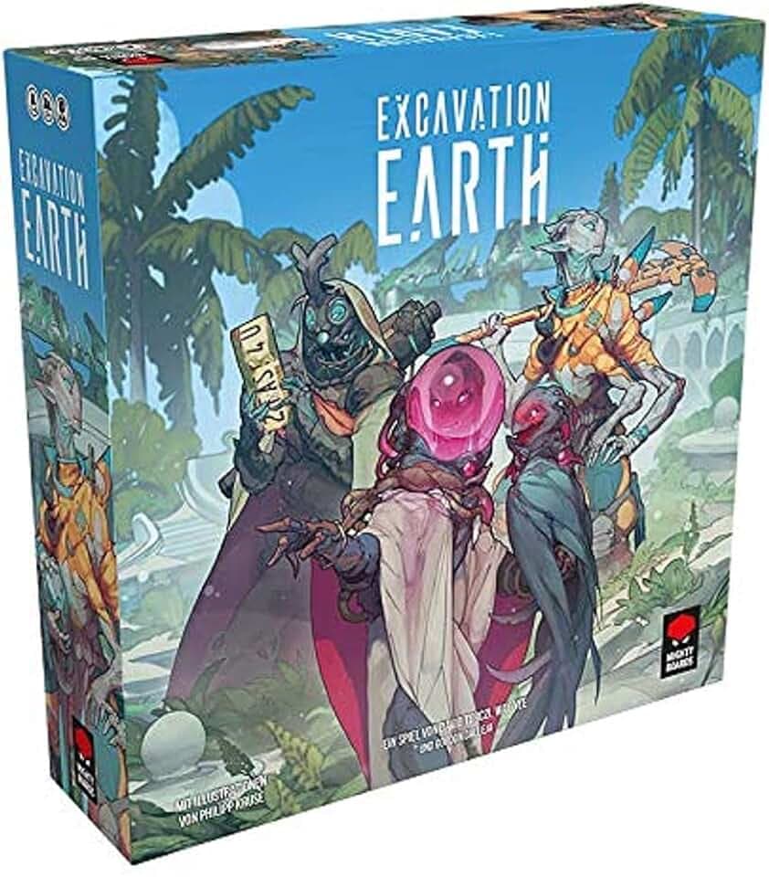 Mighty Boards, Excavation Earth, Grundspiel, Expertenspiel, Strategiespiel, 1-4 Spieler, Ab 12+ Jahren, 30 Minuten je Spieler, Deutsch