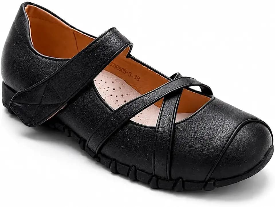 Bequeme Damenschuhe, große Größe 41-44, Ballerinas, bequem, orthopädisch, Ledersohle
