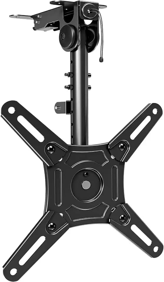 ELIVED Flip Down Ceiling TV Mount for Most 14-40 Inch TVs, 360° Swivel