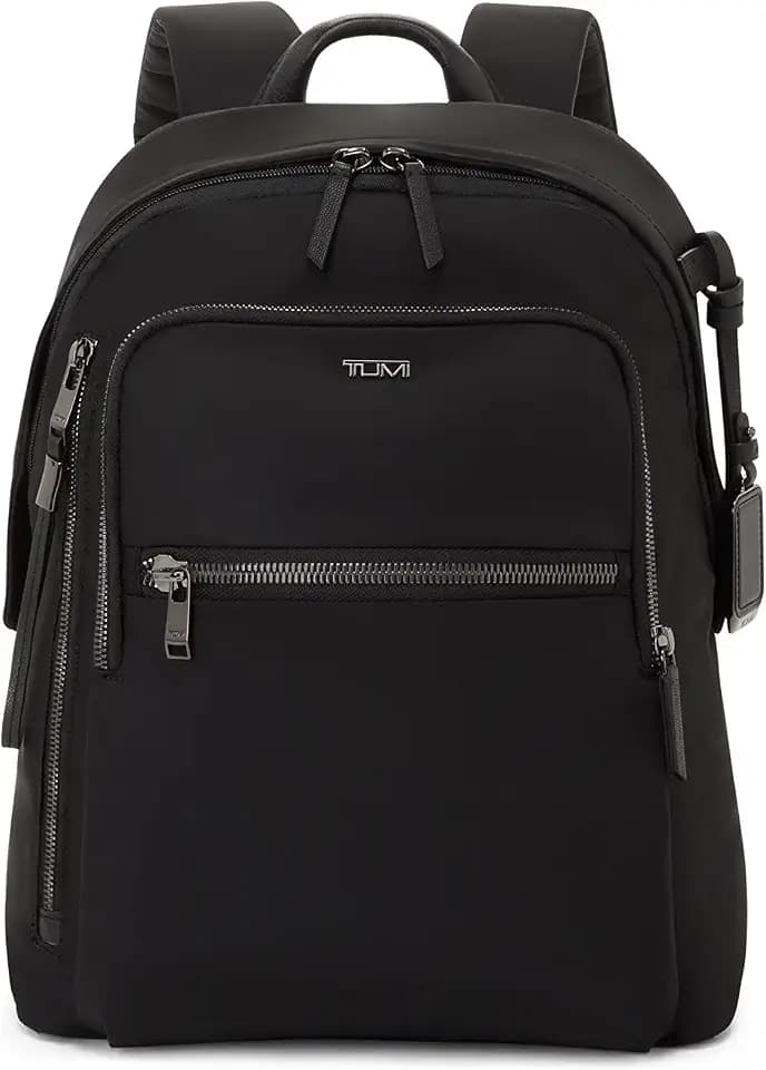 TUMI Voyageur Halsey Backpack, Holds Up to 14" Screens, Black and Gunmetal