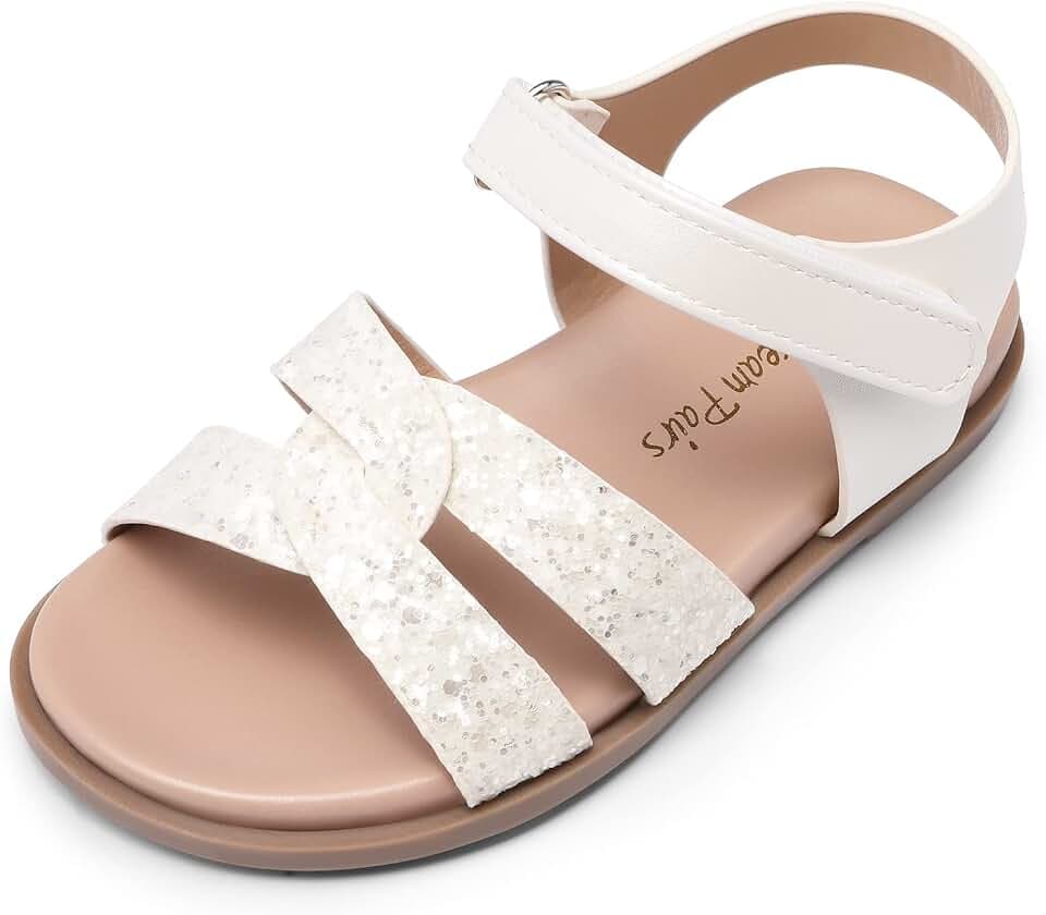 DREAM PAIRS Girls Open Toe Sandals Summer Shoes
