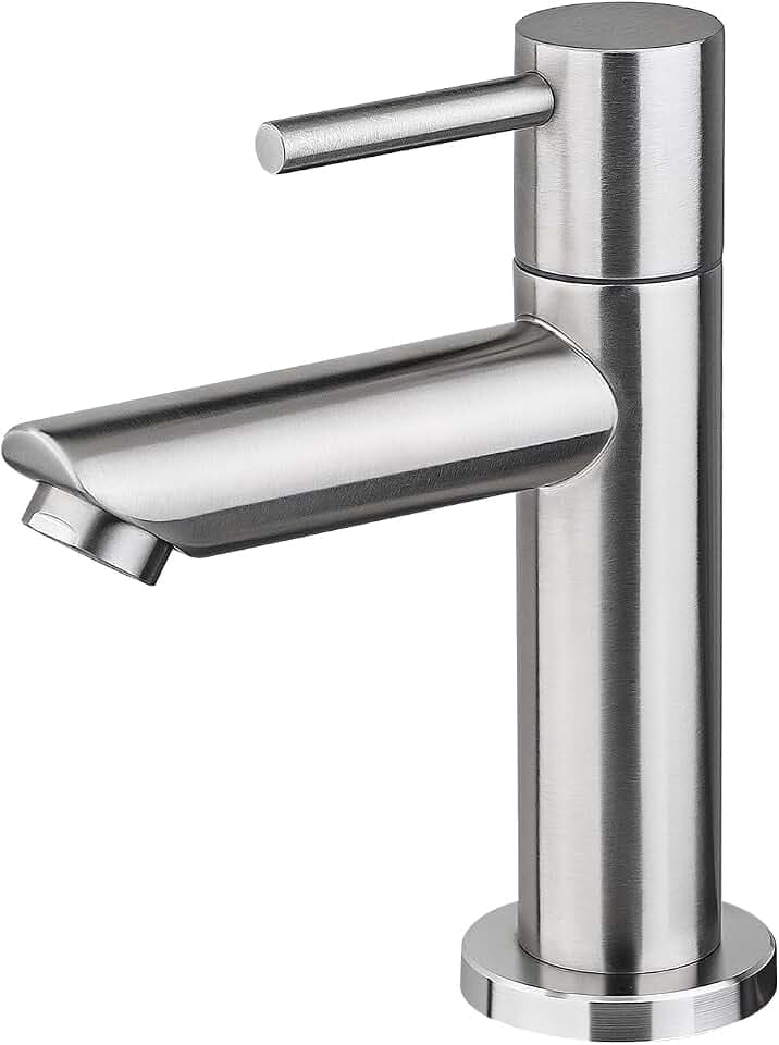 Ibergrif M18103 Kaltwasserhahn Edelstahl, 70 mm, Gäste-WC
