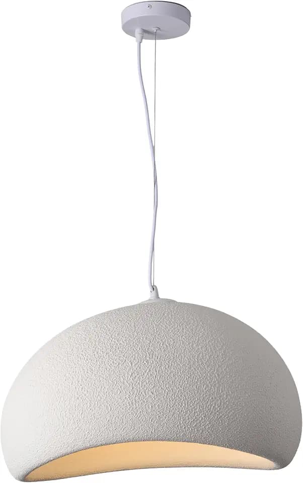 19.7in Wabi Sabi Pendant Lights White Modern Japandi Chandelier Kitchen Island Lighting Fixture for Dining Living Room Hallway Bedroom Restaurant Hanging Lamp(50CM)