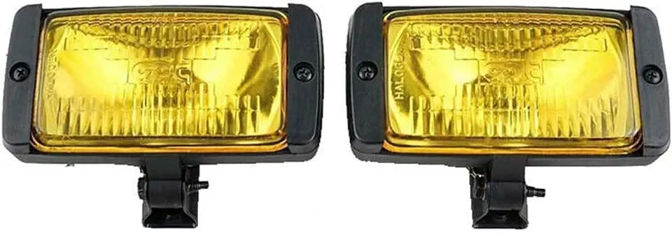 2PCS 3×6 Inch Front Bumper Universal Fog Light Halogen Yellow Glass Lens