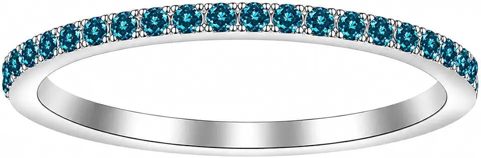 Birthstone Rings For Women, Silver Stackable Cubic Zirconia Stainless Steel Birth Stone Ring To My Daughter/Mom Birthday Unique Gifts Jewelry