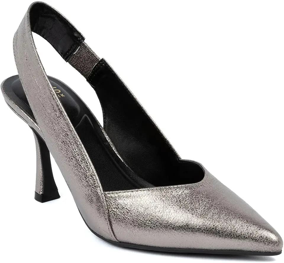 Jones New York Women’s Pointed Toe Slingback Pumps – Classic Kitten Heel Dress Shoes for Office, Evening, or Special Occasion