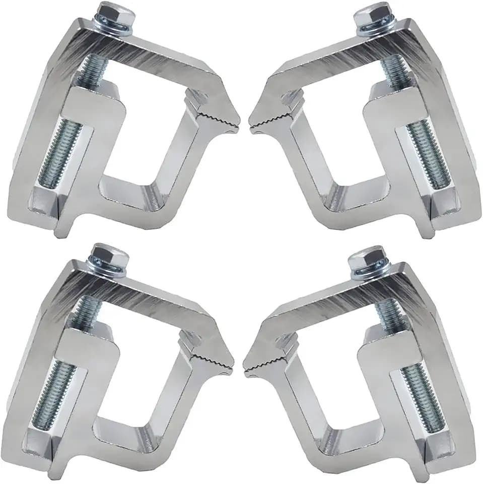 iFJF Mounting Clamps Truck Caps Camper Shell Clamps for Truck 4Pcs Silver