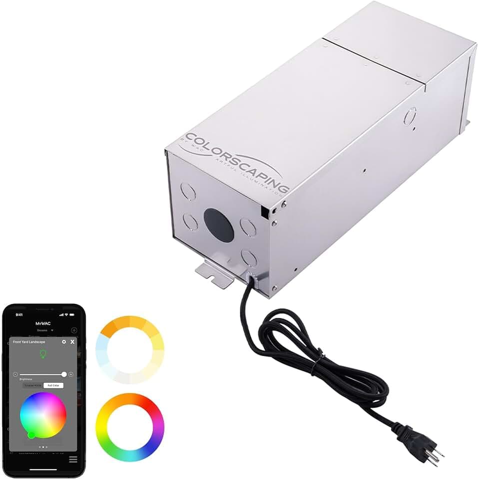 WAC Lighting LED Colorscaping Indoor or Outdoor Magnetic Power Supply 150W 120V Input 9-15V Output Smart WiFi Accepts Colorscaping and Standard 12V Fixtures in Stainless Steel