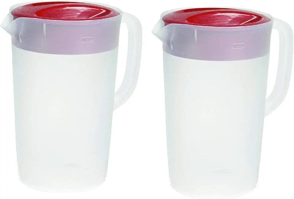 Rubbermaid 1 Gallon Servin' Saver Pitcher (Set of 2), 1, Red