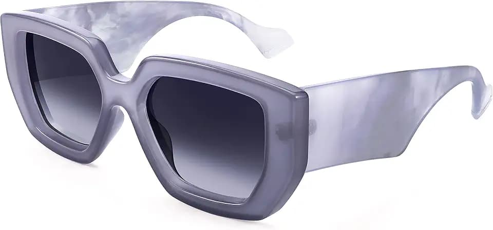 FEISEDY Oversized Square Sunglasses for Women Men Thick Frame Shades B4074