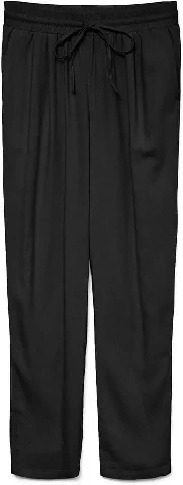 VERO MODA Damen Legere Leinen Stoffhose Casual Schlupfhose Lockere Ankle Pants