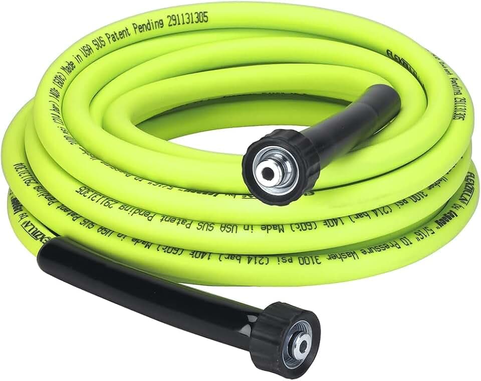 Flexzilla Pressure Washer Replacement Hose, 5/16 in. x 25 ft., 3100 PSI, M22 Fittings, No-Kink, Lightweight, ZillaGreen