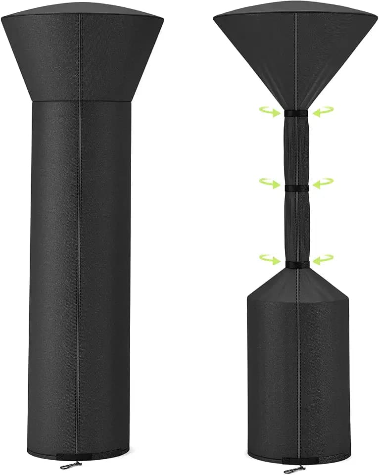 QH.HOME Patio Heater Cover,Waterproof Tear-Resistant 89"x 33"x19",Black