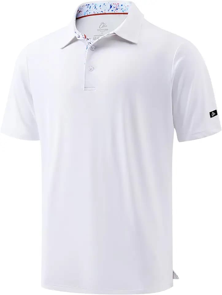 Obla Mens Golf Shirt Short Sleeve Dry Fit Collared Polo Shirts