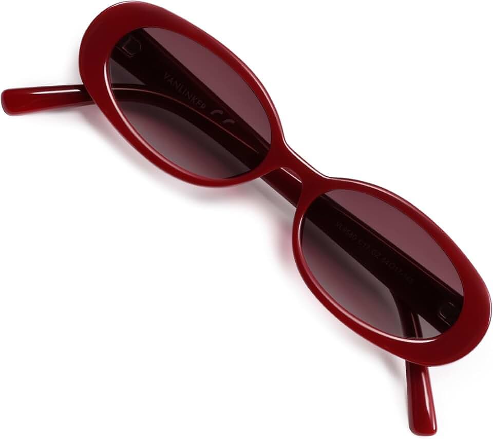 VANLINKER Polarized Retro Oval Sunglasses for Women Men Small 90s VL9580