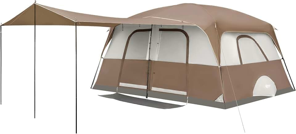 PORTAL Camping Tent, 6/8 /10 Person Instant Cabin Tent with Rainfly, Large Mesh Windows & Upgraded Ventilation, Portable Big Tents with Carry Bag for Family Outdoor, Backpacking, Hiking