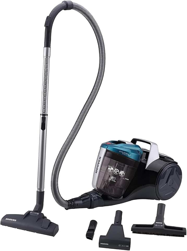 Hoover Staubsauger Tierhaare Breeze PET mit Tier-Düse I Tierhaar-Staubsauger ohne Beutel für Hundehaare & Katzenhaare I Mit größenverstellbarem Stab, EPA-Filter, 5m Kabel mit Auto-Aufwicklung & Griff