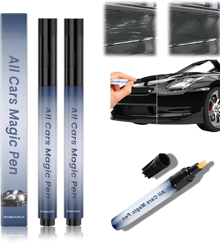 All Cars Magic Pen,Scratch Remover Pen,Black Car Paint Scratch Repair 2pcs